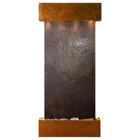 Cascade Springs Water Fountain, Multi-Color, Rustic Copper, Square