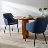Milford MLF-009 34"H x 22"W x 25"D Dining Chair Set, Navy Blue, Fabric