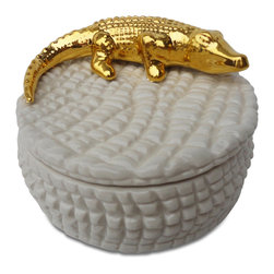 Waylande Gregory Croco White Specialty Box - Home Decor