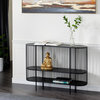 Zimlay Black Contemporary Metal Console Table 16422