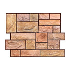 3D Wall Panel Natural Sawn Limestone Design, 23.5 by 17.25 Inches 566CY