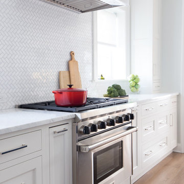 Classic White and Navy Blue in Larchmont