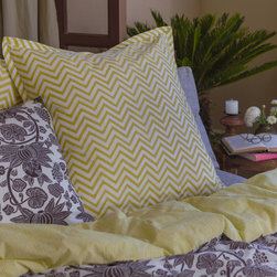 CHEVRON CITRON EURO PILLOW SHAM - Products