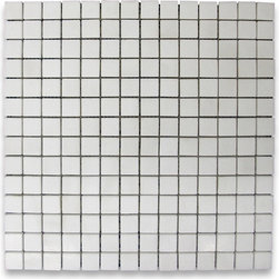Stone Center Online - Thassos White 3/4 x 3/4 Square Mosaic Tile Honed - Marble from Greece - Mosaic Tile