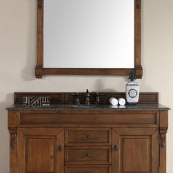 60 inch Country Oak Finish Single Traditional Bathroom Vanity Optional Counterto - Bathroom Vanities And Sink Consoles
