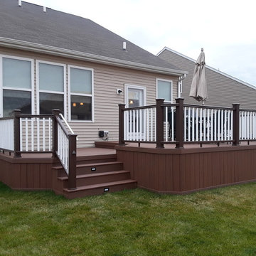 Multi Level Timber Tech Low Maintenance Deck Design in Naperville, IL
