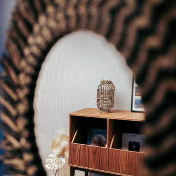 Meuble à vinyles et banquette