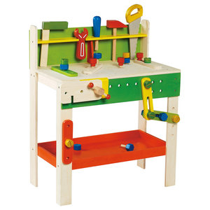 wooden play workbench