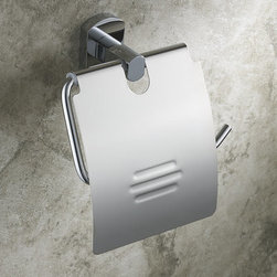Chrome Finish Silver Contemporary Solid Brass Wall Mount Toilet Roll Holders TCB - Bathroom Accessories