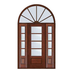 Prehung French Side lights-Transom Door 963/4 Lite 4 Lite - Patio Doors