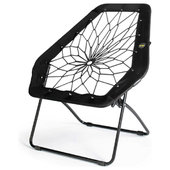 Zenithen Bungee Folding Bouncy DishSaucer Chair with Steel Frame