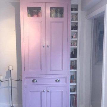 Handmade Bespoke Painted Kitchen with Reclaimed Scaffold Board Worktops