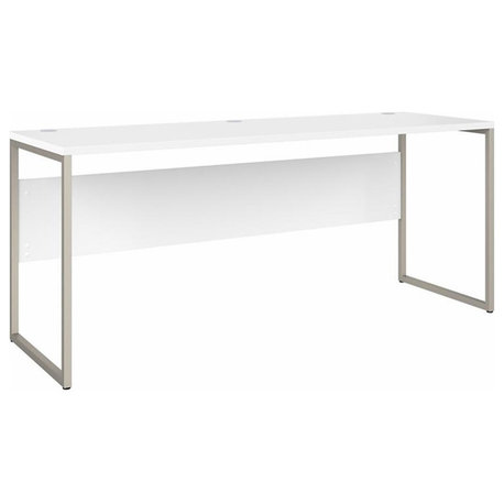 Hybrid 72W x 24D Computer Table Desk in White - Engineered Wood