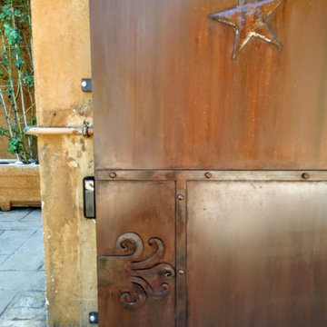Puertas forjadas en hierro y oxido