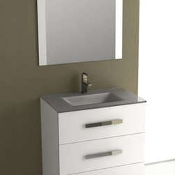 30 inch White Modern Bathroom Vanity Set - Bathroom Vanities And Sink Consoles