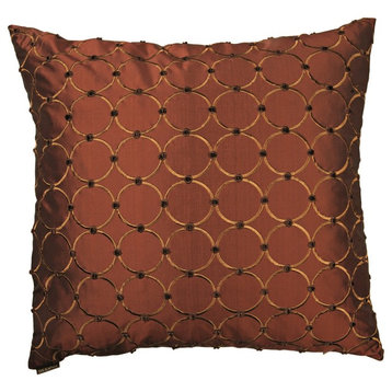 Caprica Sienna Feather Down Decorative Throw Pillow, 24x24