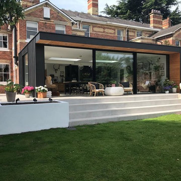 Slimline sliding doors on a Shropshire extension (Solarlux Cero)