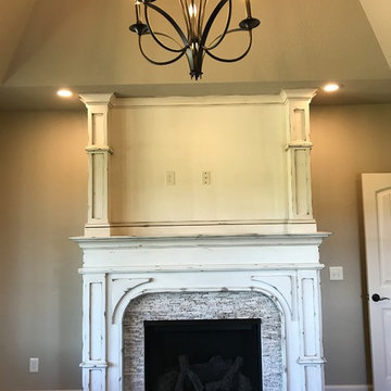 Shabby-chic fireplace