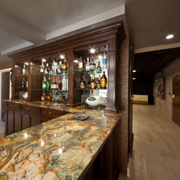 Custom mahogany home bar Rumson, NJ