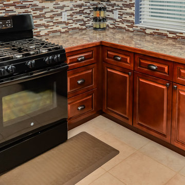 Cherry Raised Panel Kitchen Cabinets