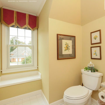 Delightful Bathroom with New White Window - Renewal by Andersen Georgia