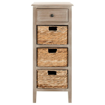 Louise Drawer Side Table White Wash