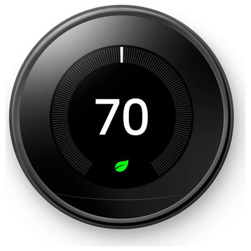 Nest Learning Thermostat - Programmable Smart Thermostat for Home - 3rd, Mirror Black