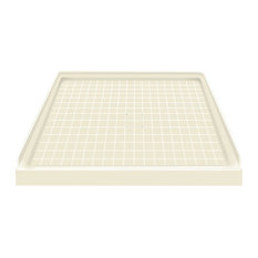 36"x36" Solid Surface Shower Base, Biscuit