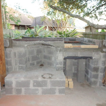 The Hammer Family Wood Fired Pizza Oven and Fireplace Combo in Louisiana