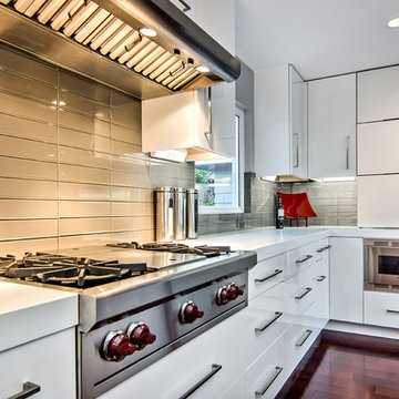 White High-Gloss Contemporary Kitchen