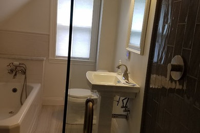 Example of a small classic home design design in Boston