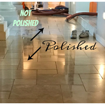 Travertine Cleaning, Polishing & Grout Color Seal Tempe, AZ