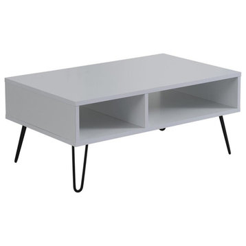 Vegan Coffee Table for Living Room (White & Anthracite)