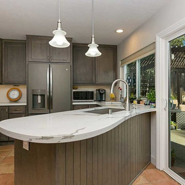 Encinitas Kitchen Renovation with Large Peninsula