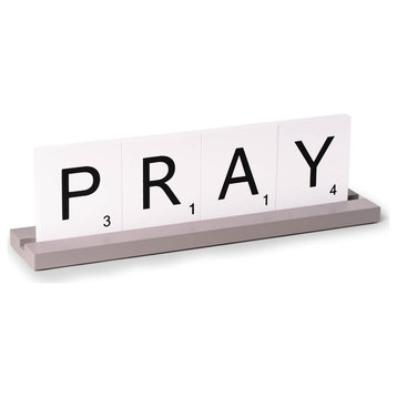 Pray Scrabble Design Table Top Decor