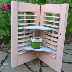Shabby Chic Shutter Shelf - Home Decor