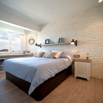 Diseño interior de vivienda con vistas al mar