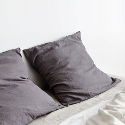 White Linen Euro Pillowslip set | In Bed - Sheet And Pillowcase Sets