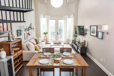 Transitional dining room photo in Los Angeles
