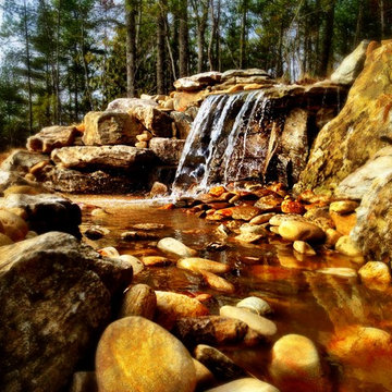 Asheville Pond and Waterfall