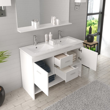 Open Bottom Shelf Vanities