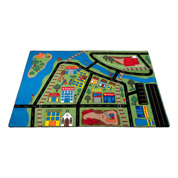 Total Transportation Play Town Rug