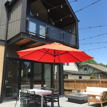 Courtyard with Catenary Lighting, Outdoor Kitchen, Fire Feature