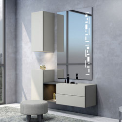 Dressing Unit in Light Grey Matt Finish Supplied by Inspired Elements - Dressing Tables