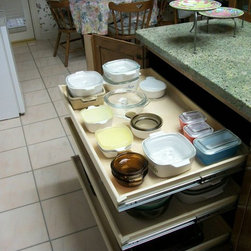 Pull Out Shelves with a Stile Removal - Kitchen Drawer Organizers
