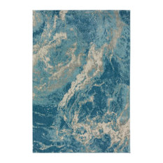 Addison Rugs Emporium 9'6"x13'2" Fabric Area Rug, Ocean Spray Blue
