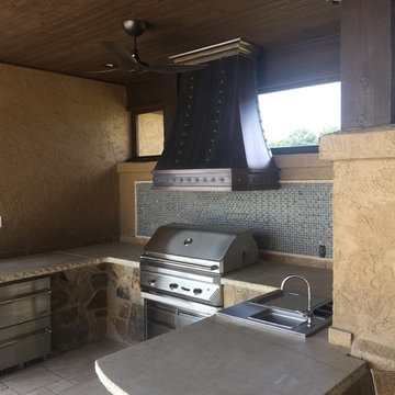 New Outdoor Kitchen with Custom Copper Hood