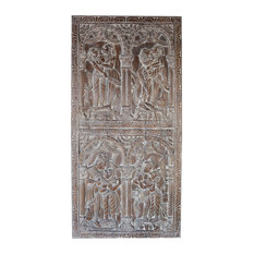 Mogulinterior - Consigned Vintage Love Desire Art Hand Carved Door Panel, Wall hanging - Wall Accents