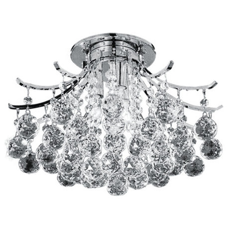 Artistry Lighting Toureg Collection Flush Mount Chandelier 16x15, Chrome