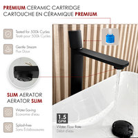 STYLISH Nessa Single Handle 12 1/2" Matte Black Vessel Bathroom Faucet
